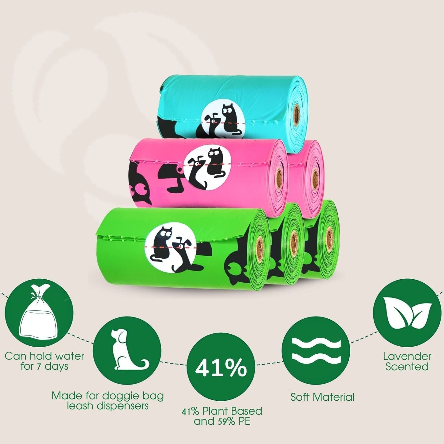 Lavender-Scented Colorful Poop Bags Pet N Pet ®