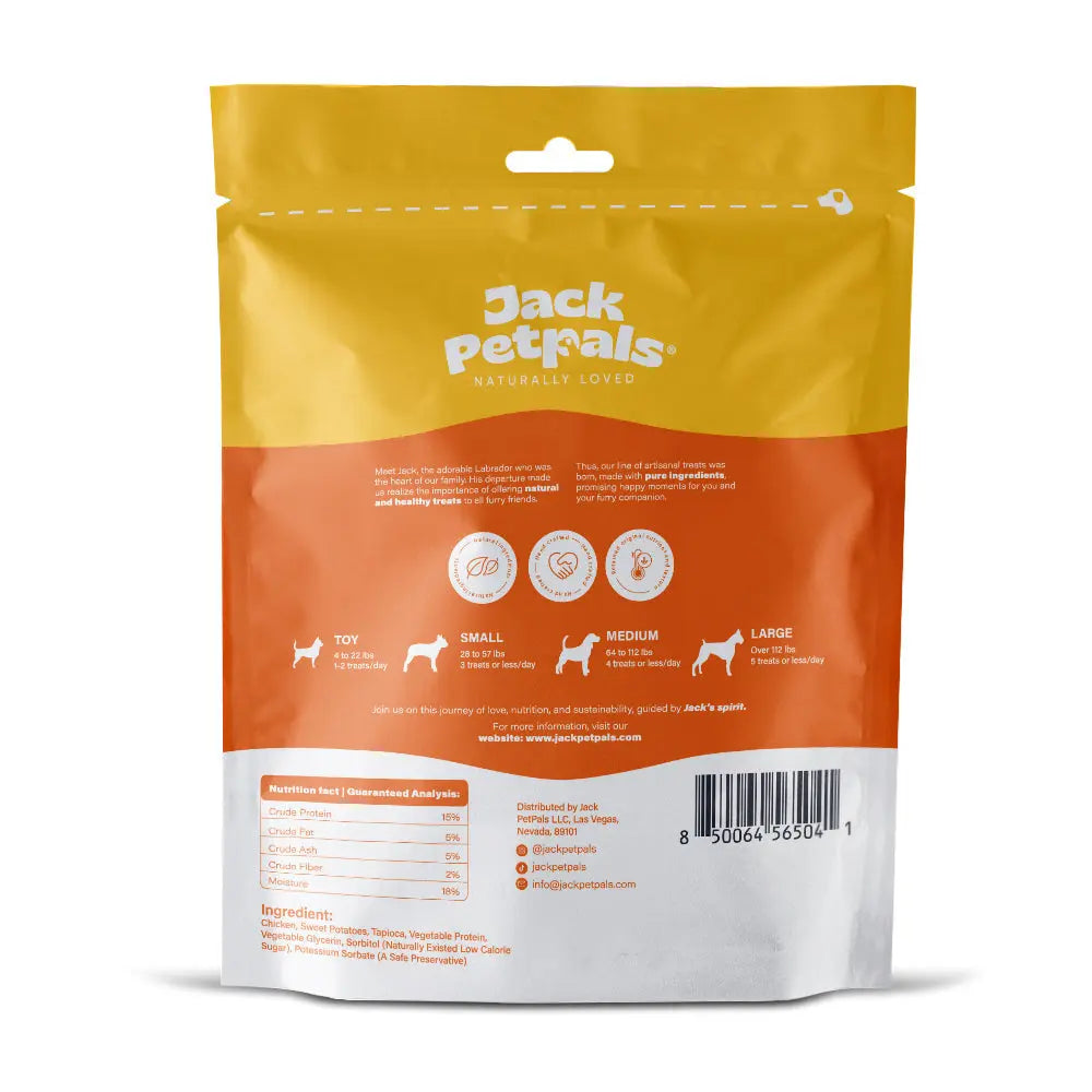 Jack PetPals Crafted Bite Chicken Sweet Potato Dog Treats (12oz) American Pet Supplies