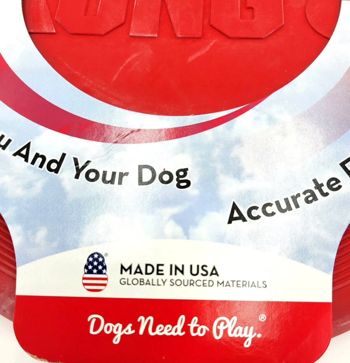 KONG Flexible Flyer Frisbee LARGE 9" Durable Soft Rubber Dog Fetch Toy