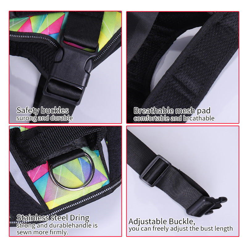 New Neck Guard Dog Chest Strap Reflective Pet Chest Strap Personalized Dog Chest Strap Dog Rope