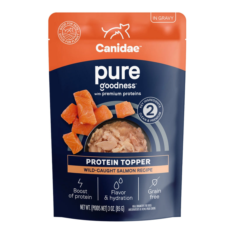 CANIDAE PURE Goodness Protein Topper for Dogs WildCaught Salmon in Gravy, 12ea/3 oz, 12 pk