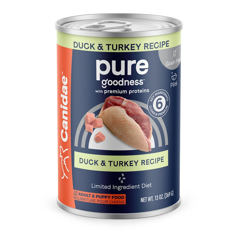 CANIDAE PURE Goodness GrainFree LID Canned Dog Food Sky Formula w/Duck  Turkey, 12ea/13 oz