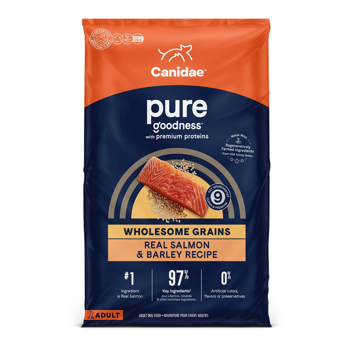 CANIDAE PURE goodness Wholesome Grains Dry Dog Food Salmon & Barley 4lb