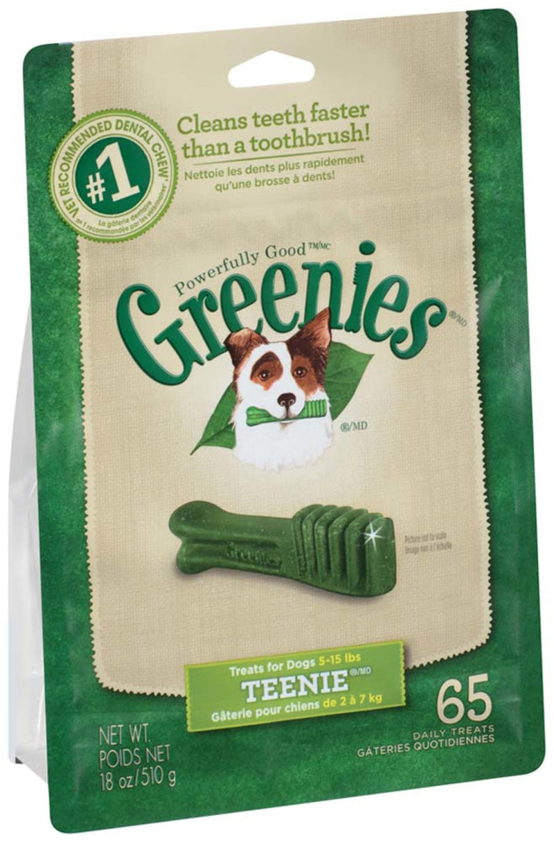 Greenies Dog Dental Treats Teenie Original 1ea/18 oz, 65 ct