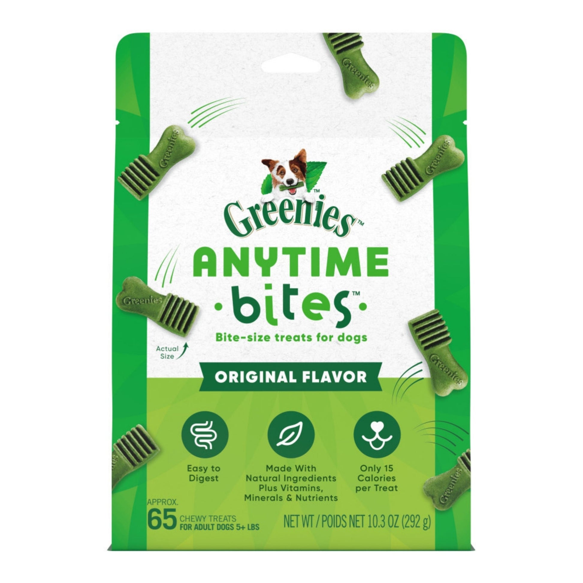 Greenies Anytime Bites Dog Treats Original Flavor 10.3oz