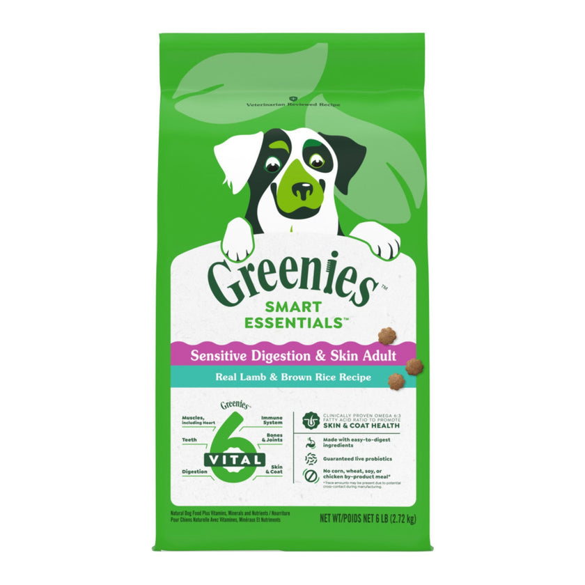 Greenies Smart Essentials Sensitive Digestion  Skin Dry Dog Food Lamb, 1ea/6 lb