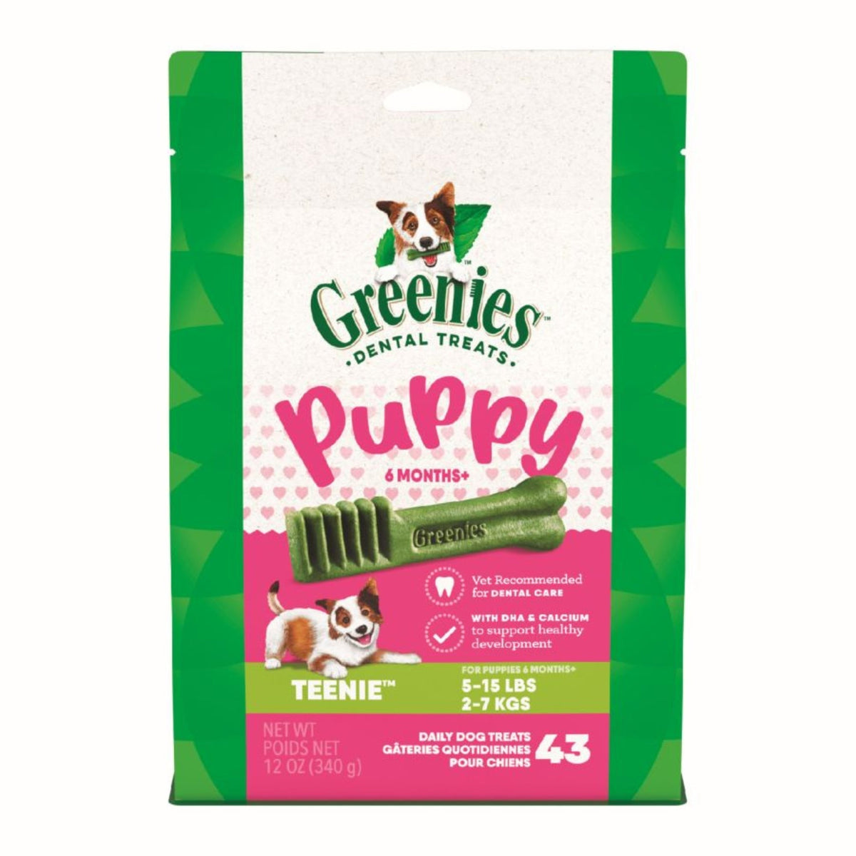 Greenies Puppy 6 Months Dog Dental Treats Teenie, 1ea/12 oz