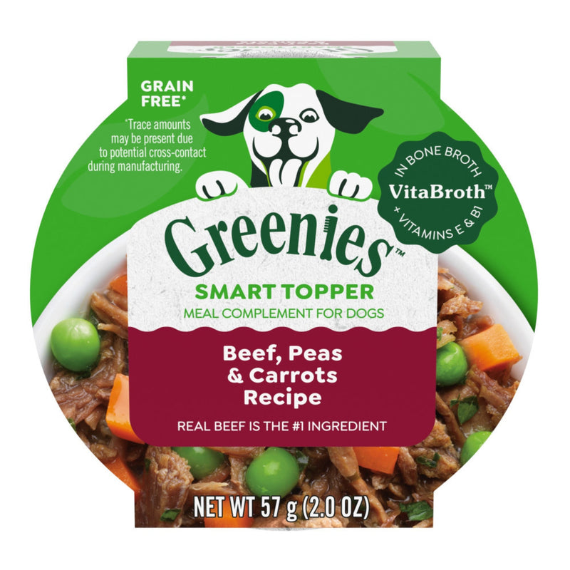 Greenies Smart Topper Beef, Peas and Carrots in Broth 2oz