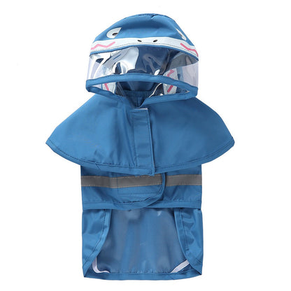 Milou & Lumi Waterproof Raincoat with Hood - Blue Shark Dr. Milou