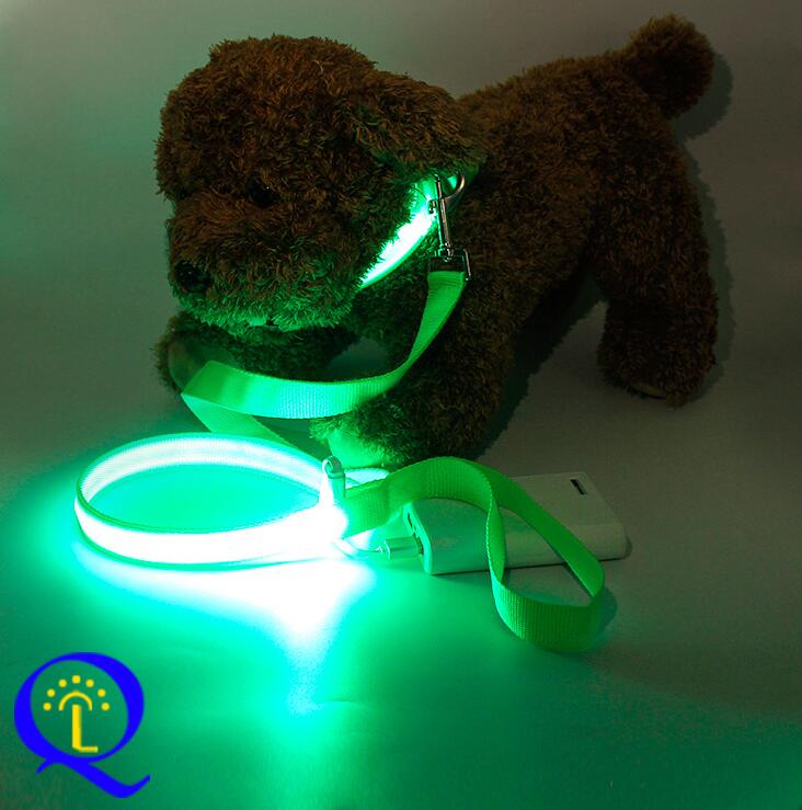 Shining Hand Holding Rope LED Pet Dog Traction Belt Nylon Dual Fiber Shining Dog Dog Traction Rope