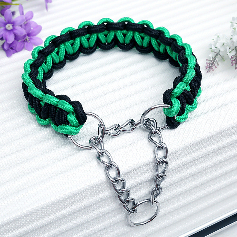 Anti-Bite Dog Chain Iron Chain Big Dog Traction Rope Golden Retriever Labrador Samoyed Walking Dog Rope