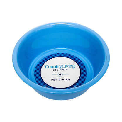 Country Living Set of 2 Coated Stainless Steel Heavy Dog Bowls - Ideal for Medium to Large Breeds American Pet Supplies