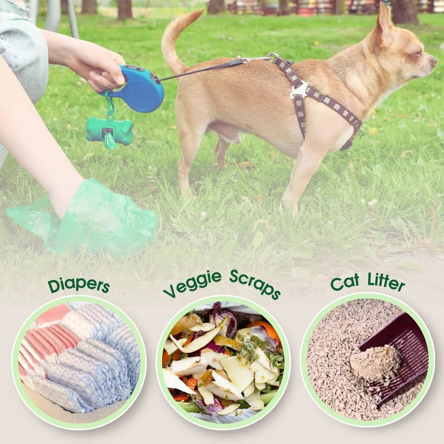 Handle Tie Dog Poop Bags - K9 Outdoors