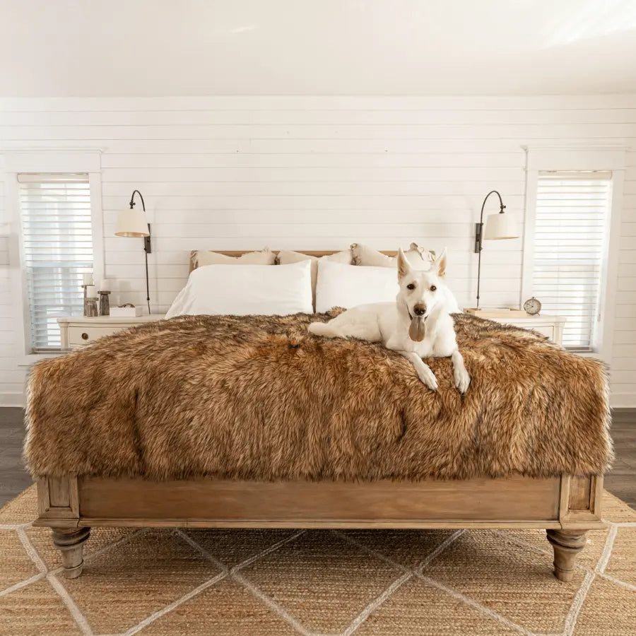 PupProtector™ Waterproof Throw Blanket - Sable Tan Paw.com