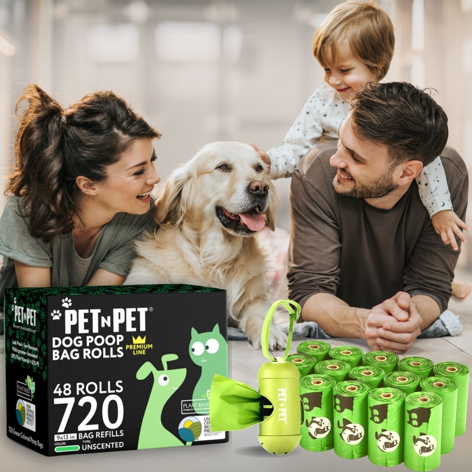 Premium Poop Bags with Dispenser Pet N Pet ®
