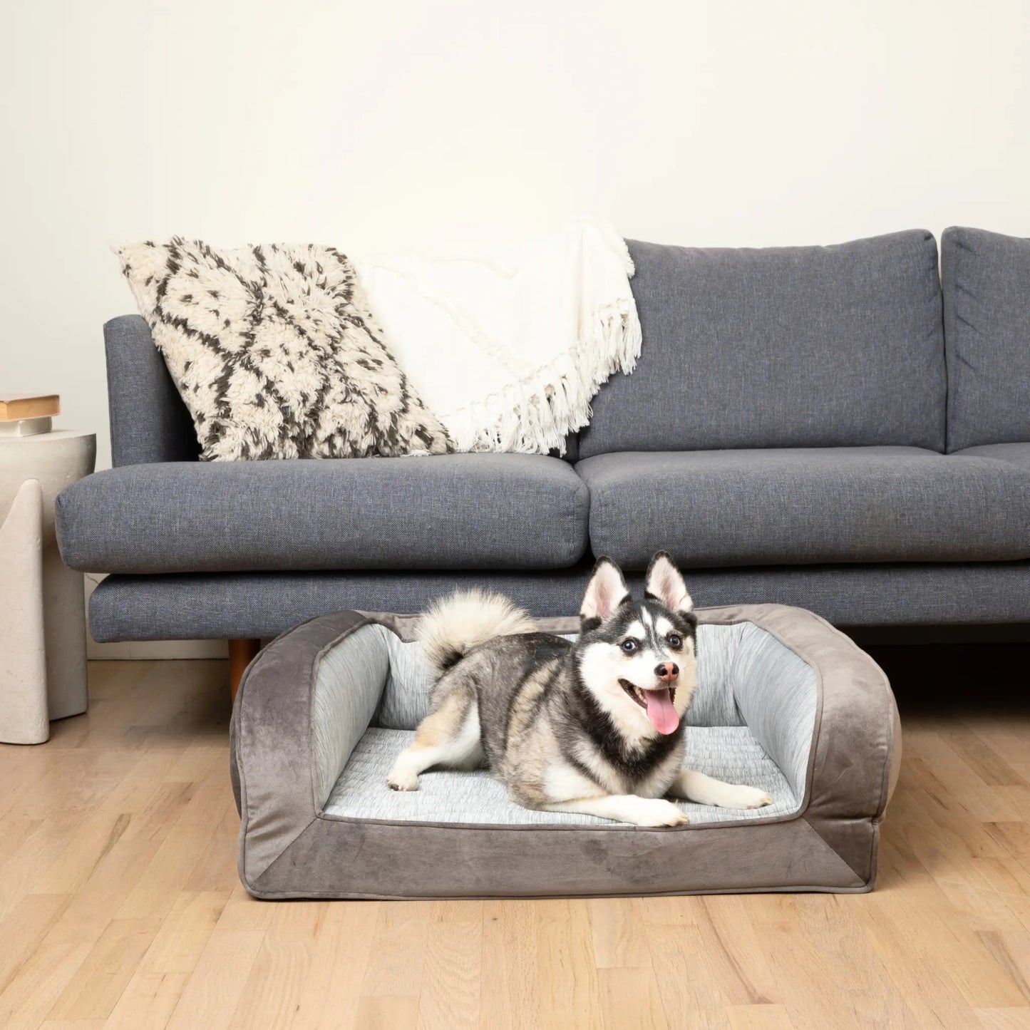 PupChill™ Cooling Bolster Dog Bed Paw.com