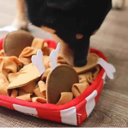 Milou & Lumi Pet Snuffle Mat Treat Hiding Toy - Fried Chicken Dr. Milou
