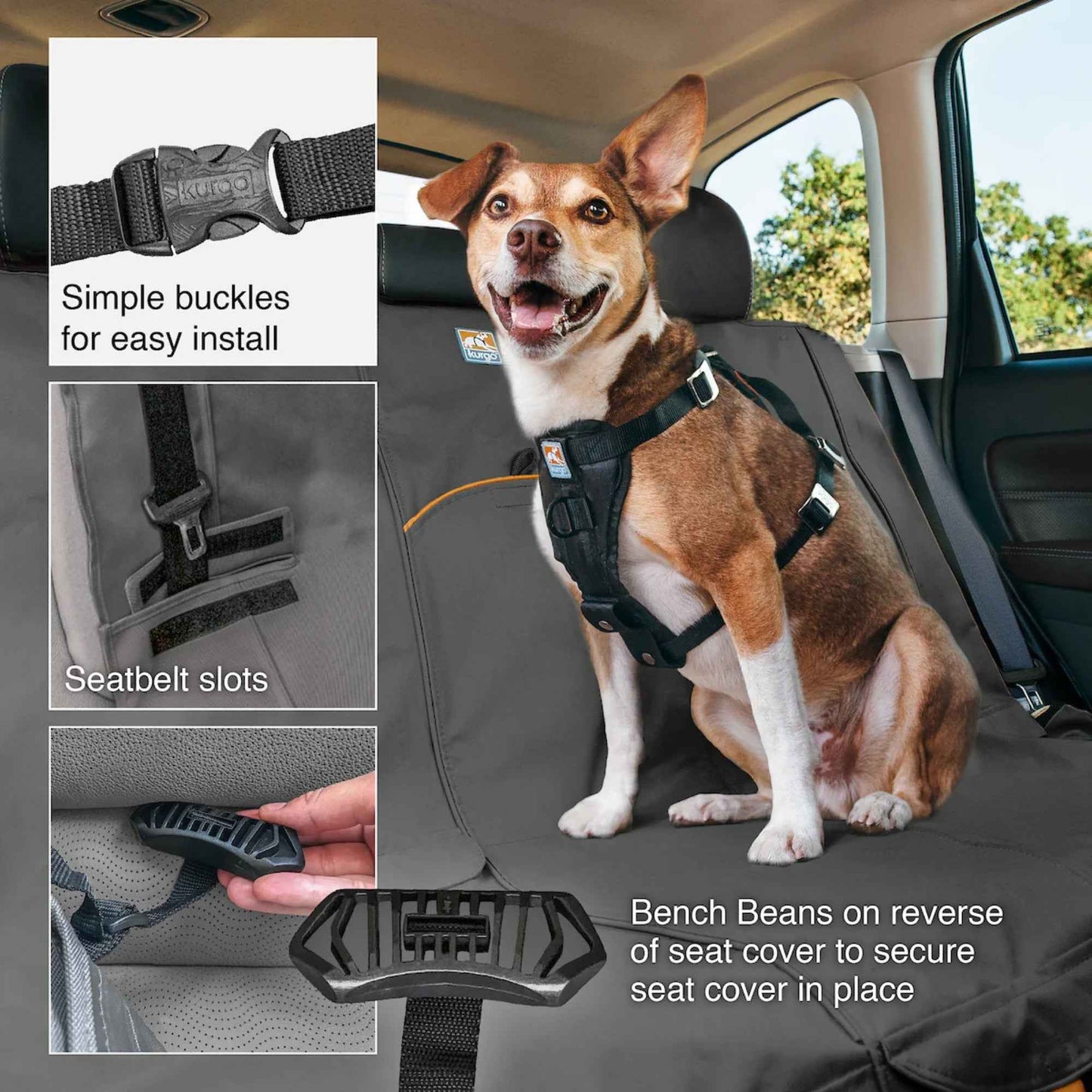 Kurgo Dog Rover Extended Bench Cover Black