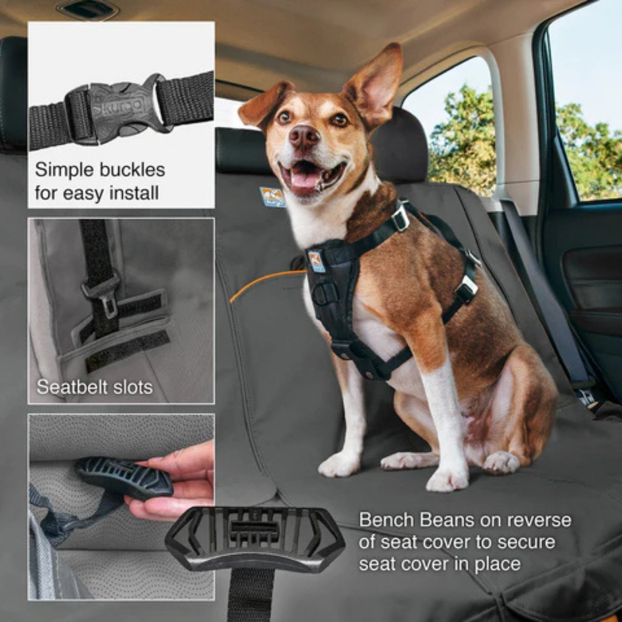 Kurgo Dog Rover Bench Seat Cover Black