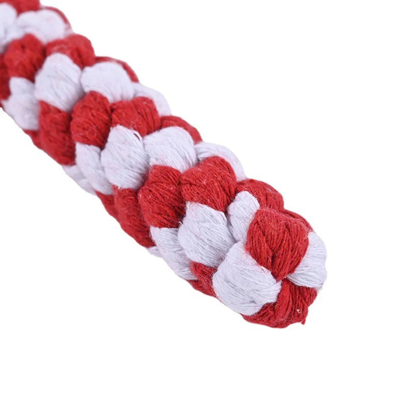 Cotton Rope Walking Stick Christmas Series Pet Toys Dog Teeth Sharpening & Cleaning Toys