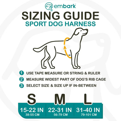 Embark Sports Dog Harness, Dog Harness for Large Dogs No Pull with Light and Breathable Design - Easy on and Off, No Pull Training, Size Adjustable, Non Choke with Handle for Control. Teal Vest