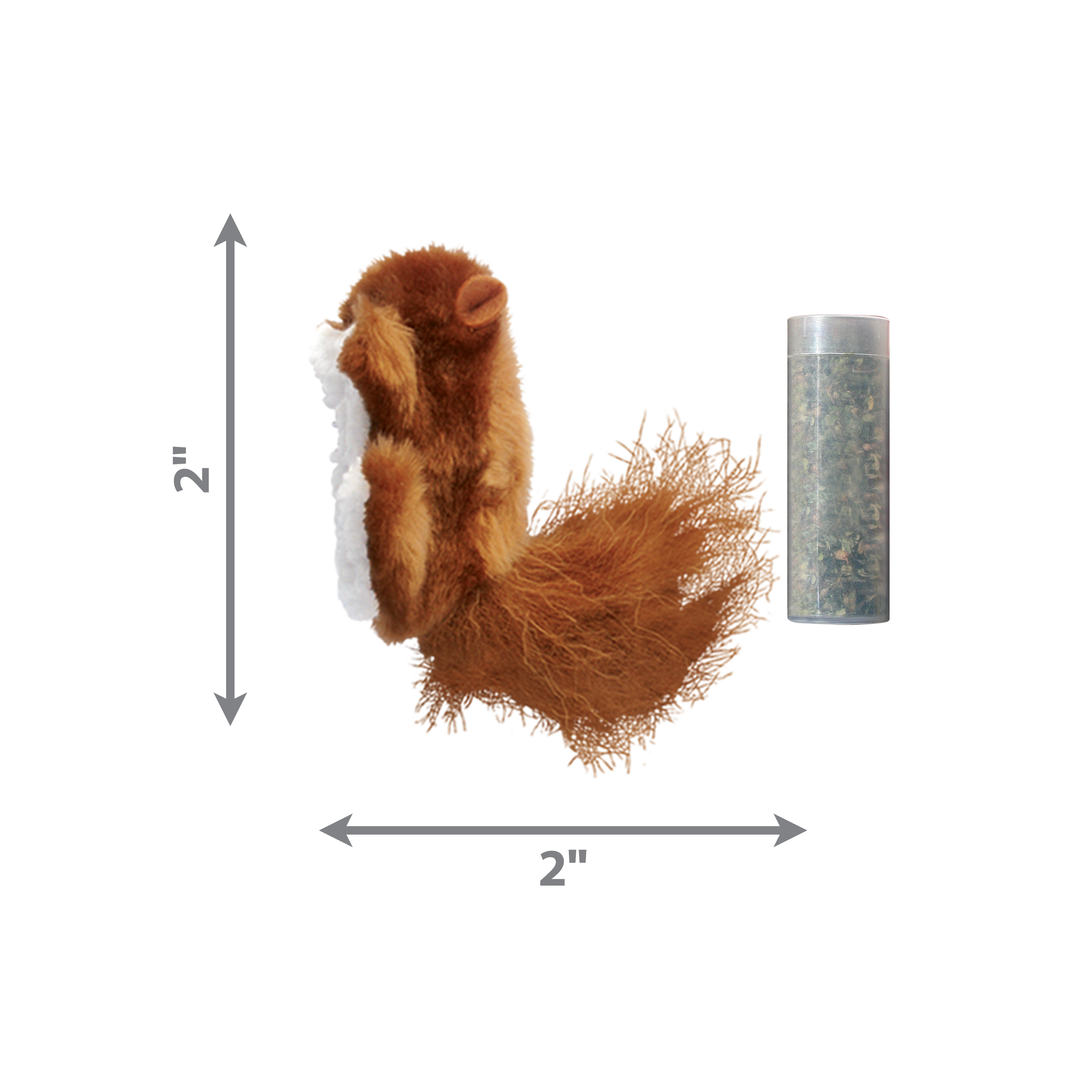 KONG Refillables Catnip Squirrel Cat Toy Brown 1ea/One Size