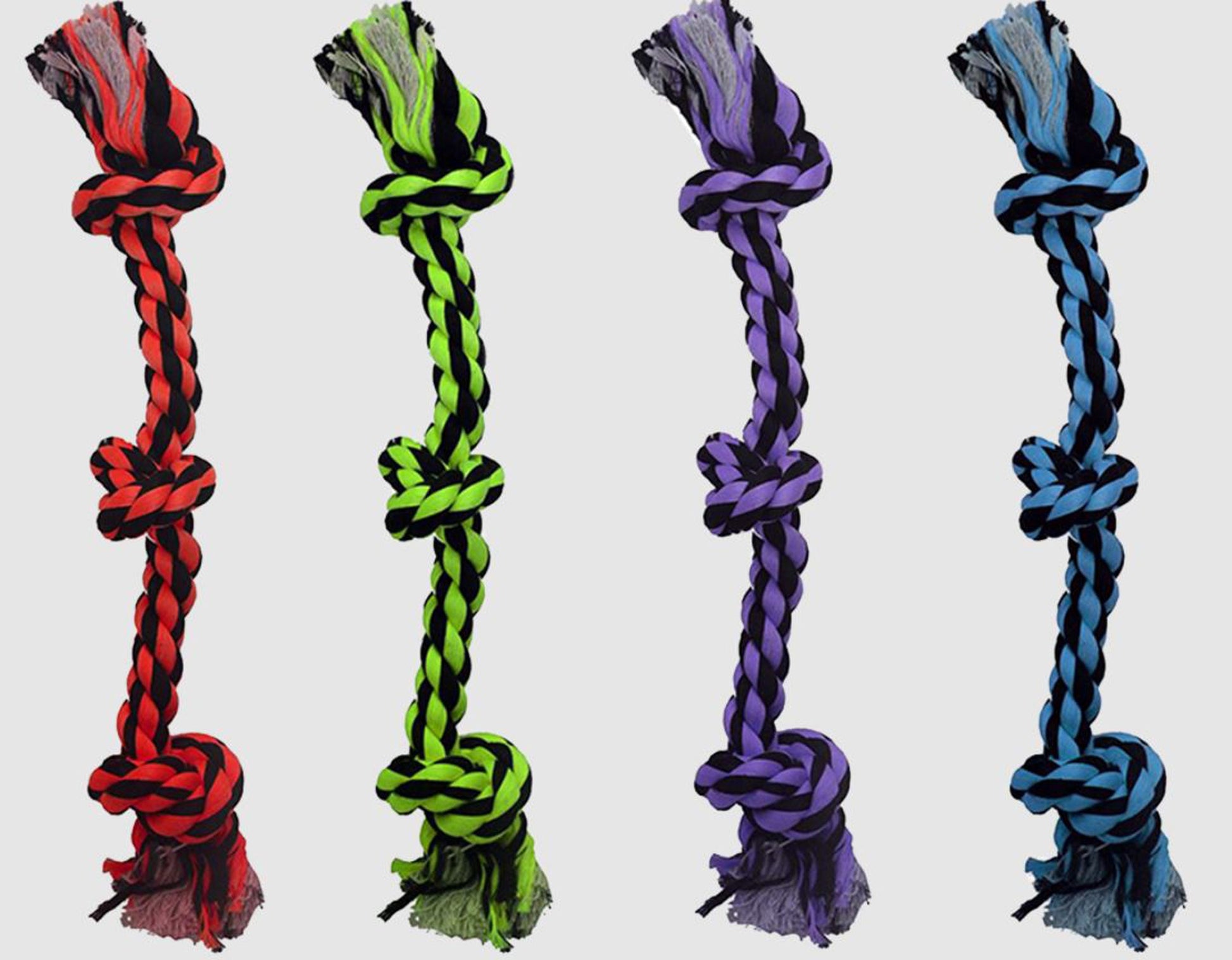 Multipet Nuts for Knots 3Knot Rope Dog Toy Assorted, 1ea/15 in