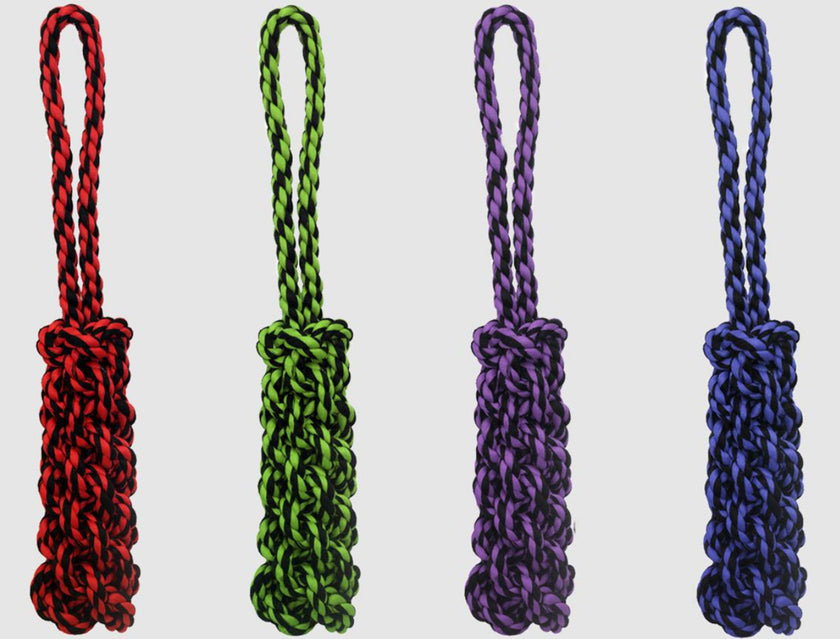 Multipet Nuts for Knots Rope Tug with Braid Assorted, 1ea/16 in