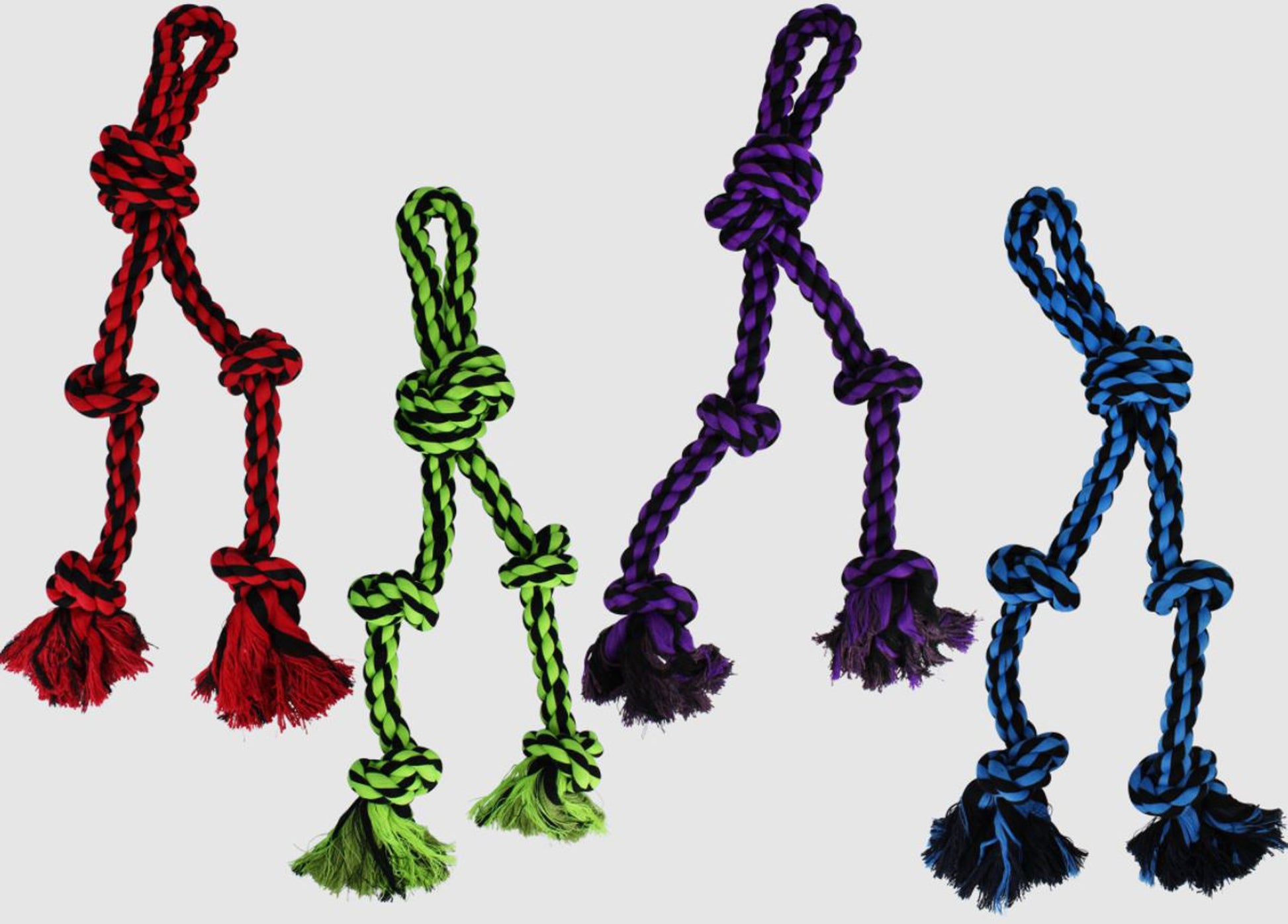 Multipet Nuts for Knots Rope Tug With 2 Danglers Dog Toy Assorted, 1ea/15 in, SM
