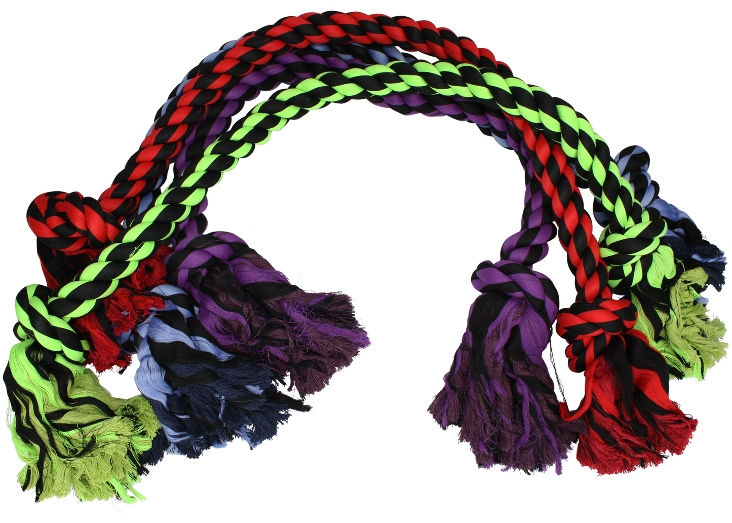 Multipet Nuts for Knots 2Knot Rope Dog Toy Assorted, 1ea/48 in