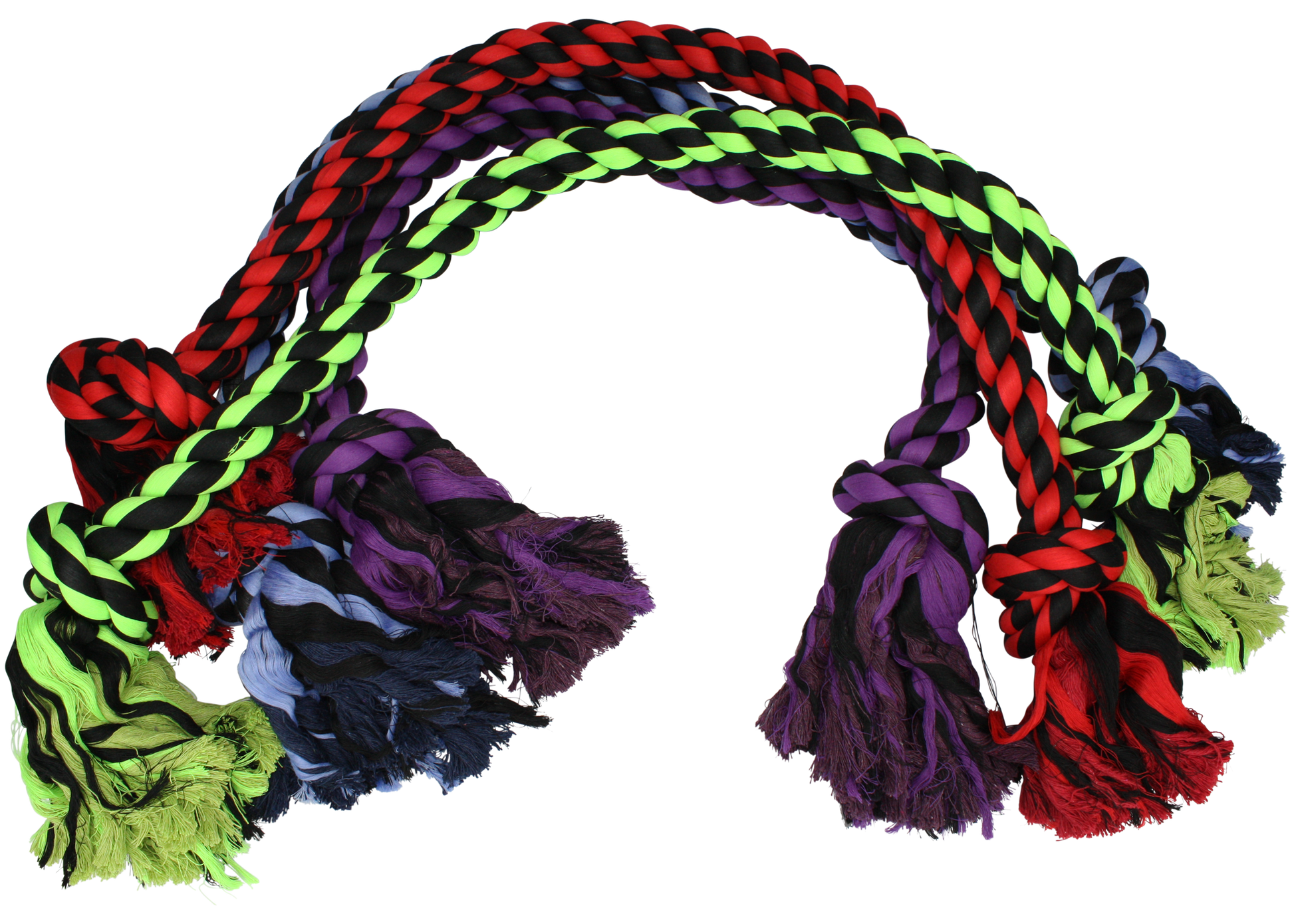 Multipet Nuts for Knots 2Knot Rope Dog Toy Assorted, 1ea/48 in