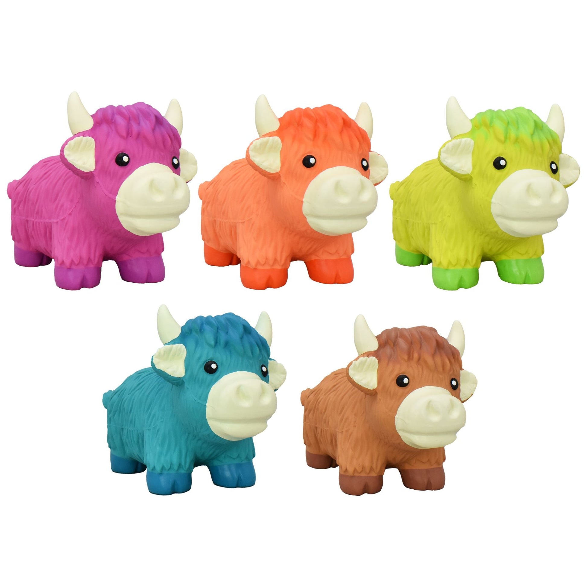 Multipet Latex Highland Cow 7" Assorted