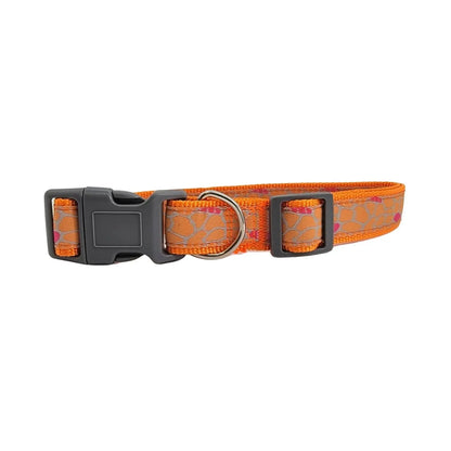 Nylon Dog Collar with Embroidered Giraffe Design/Animal Print, Secure & Adjustable Fit American Pet Supplies