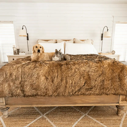 PupProtector™ Waterproof Throw Blanket - Sable Tan Paw.com