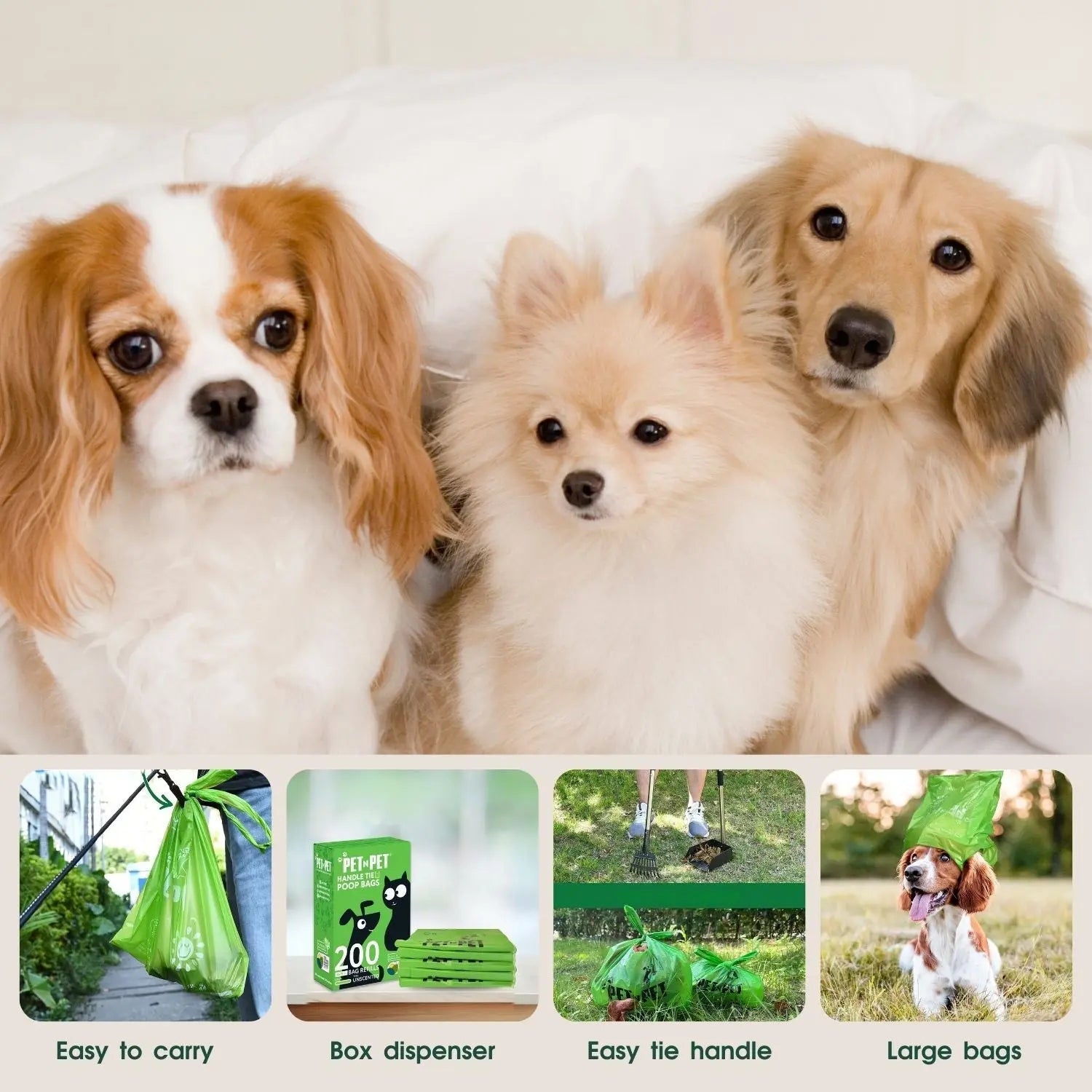 Handle Tie Dog Poop Bags - K9 Outdoors