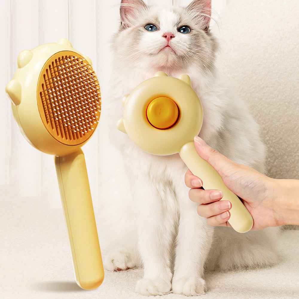 Cat Comb Massager One Tap Fur Punch Out Feature
