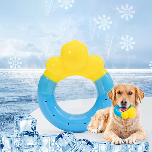 New Summer Heat Dissipation Frozen Dog Toy Molar Dog Paw Donut Cooling Dog Toy Resistant To Bite