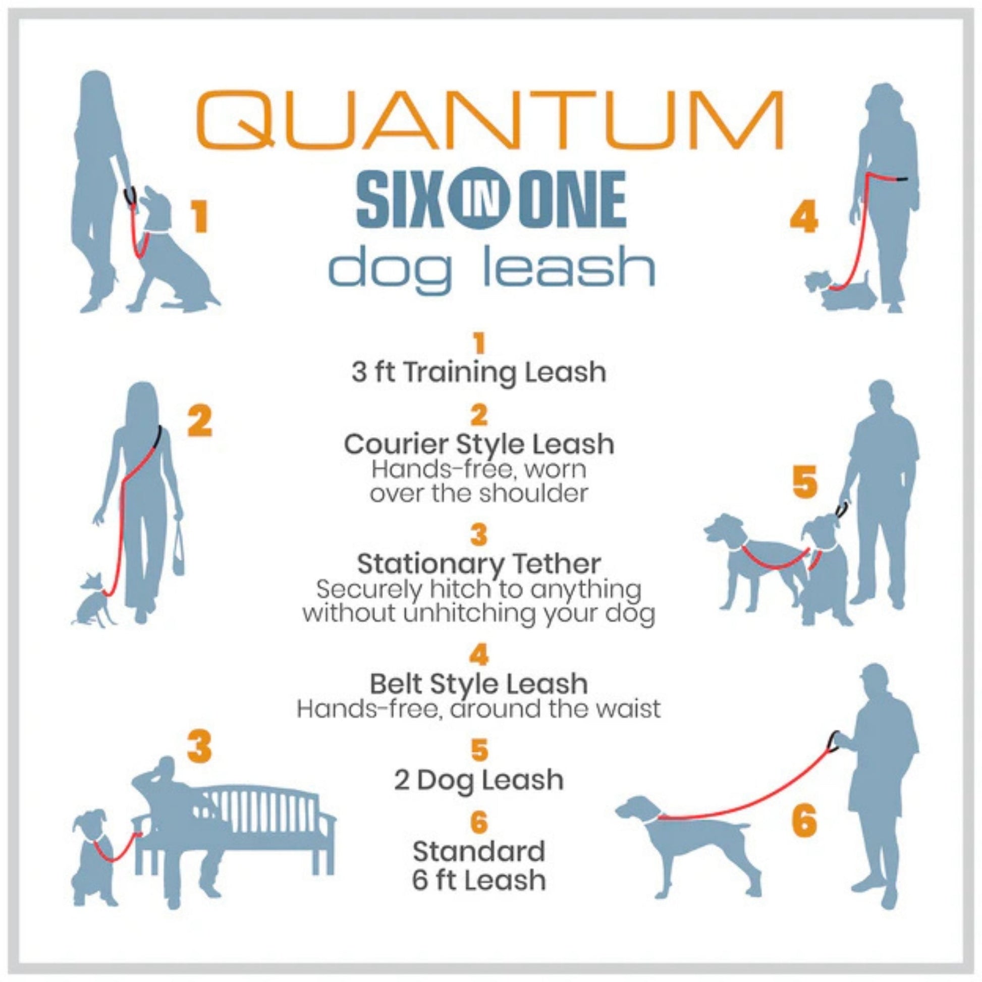Kurgo Dog Quantum Reflective Leash Red