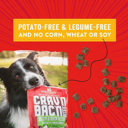 Training Dog Treats - Crav'N Bac'N Soft Bacon & Chicken Bites - Premium USA Made - Low Calorie Rewards - 8.25Oz