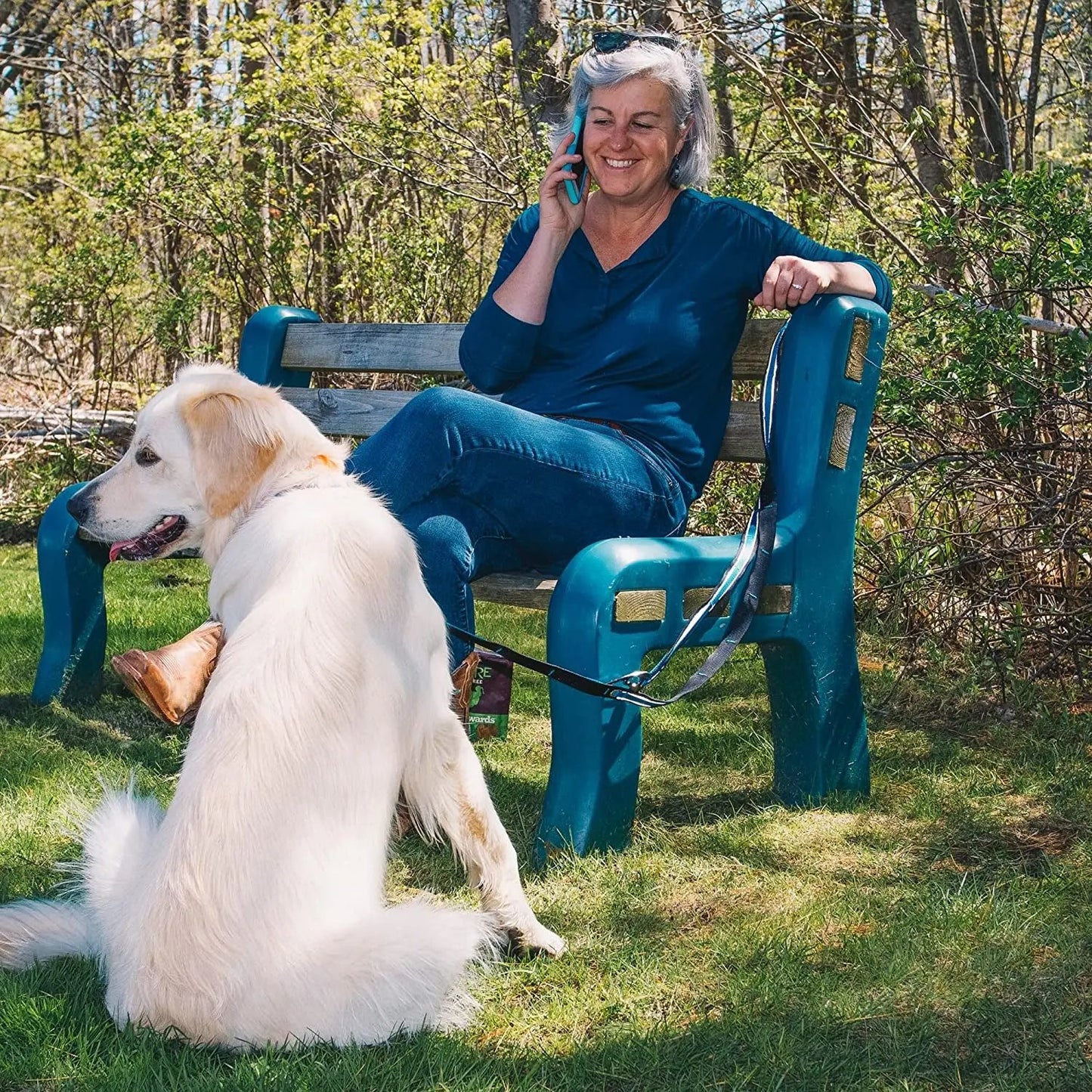 6 in 1 Hands Free Dog Leash |Reflective Running Belt Leash for Dogs |Crossbody & Waist Belt Leash |Carabiner Clip |Padded Handle for Training, Hiking or Jogging |Quantum Leash |6 Colors