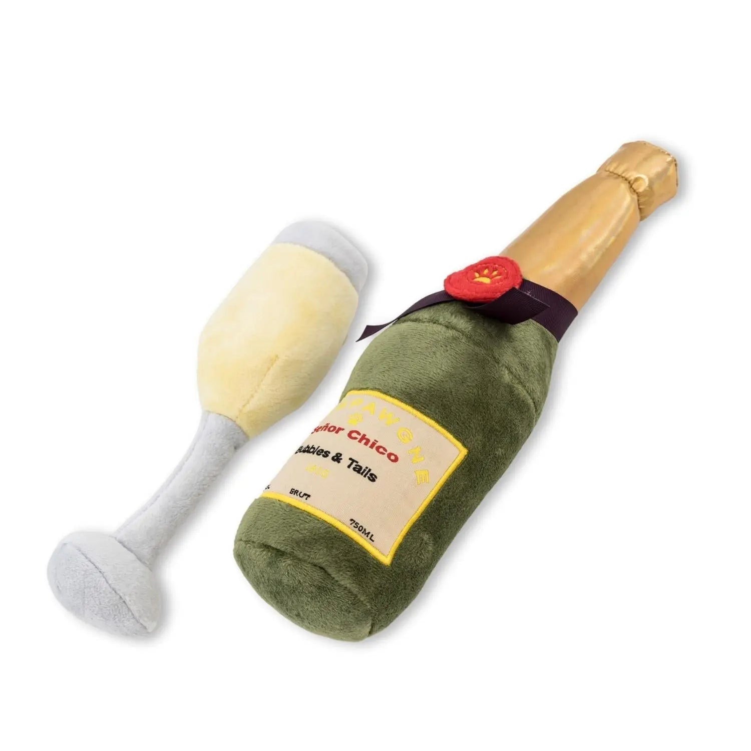 Champawgne-Cheers Plush Dog Toy Gift Set – with Squeaker & Crinkle Paper American Pet Supplies