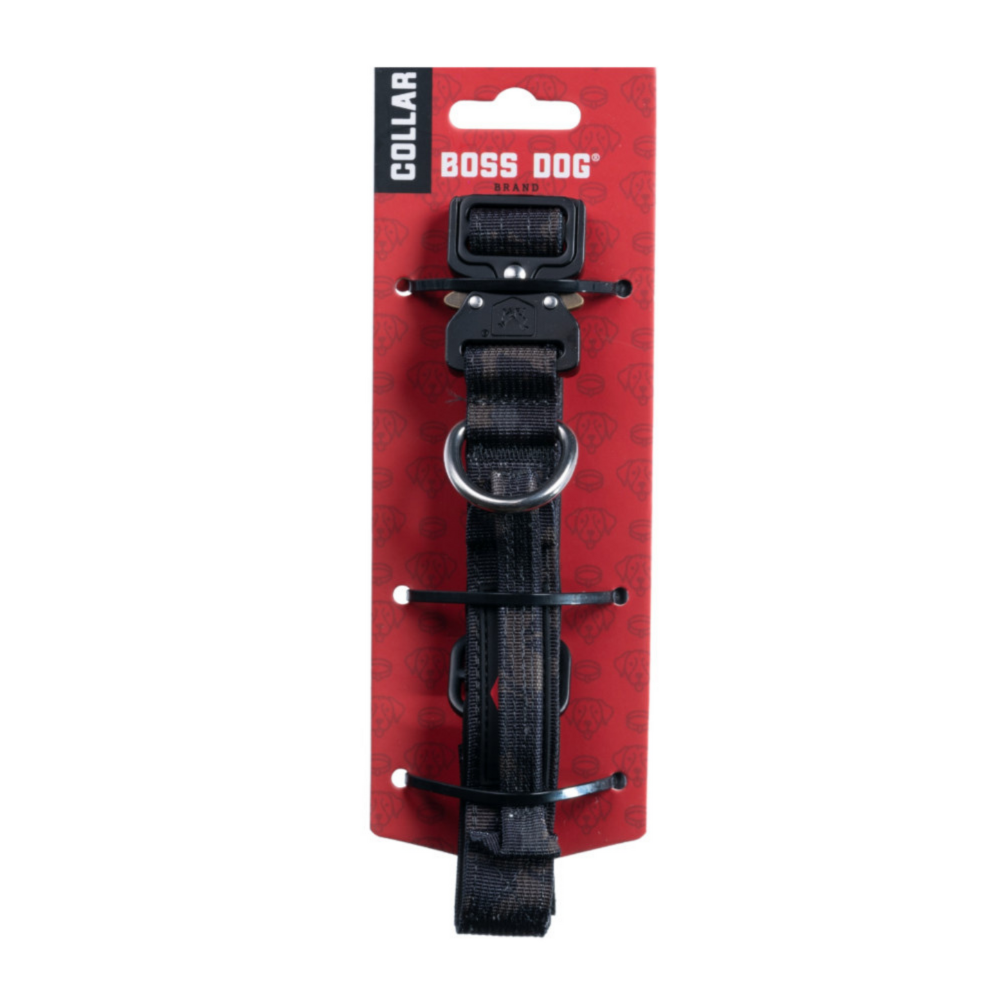 Boss Dog Tactical Adjustable Dog Collar Black Camo, 1ea/SM, 1316 in