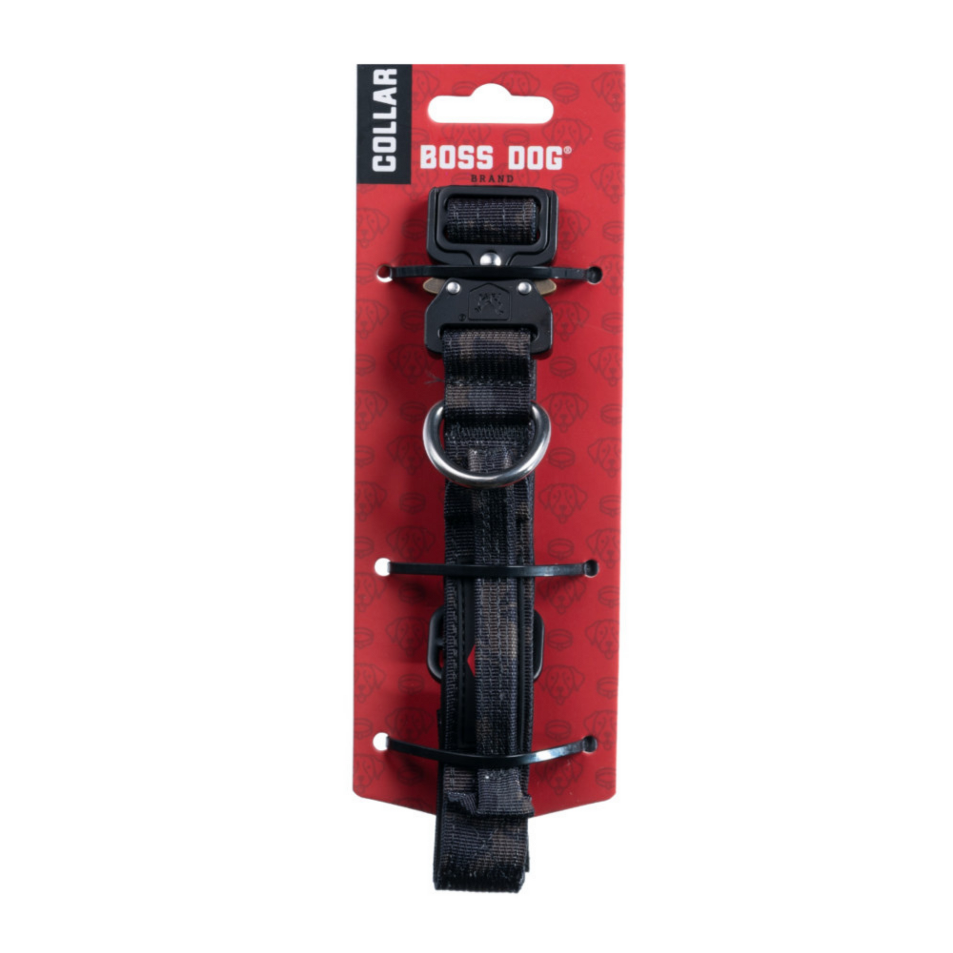 Boss Dog Tactical Adjustable Dog Collar Black Camo, 1ea/SM, 1316 in