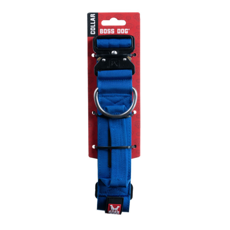 Boss Dog Tactical Adjustable Dog Collar Blue, 1ea/LG, 1722 in