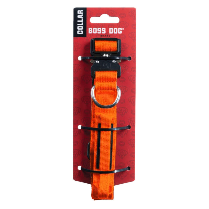 Boss Dog Tactical Adjustable Dog Collar Hunter Orange, 1ea/SM, 1316 in