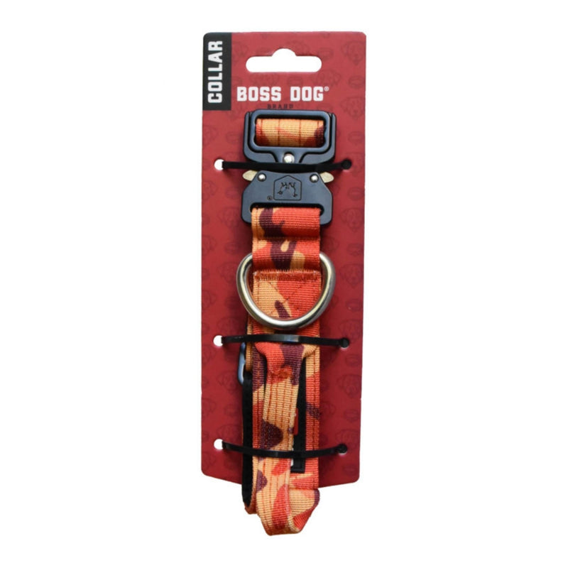 Boss Dog Tactical Adjustable Dog Collar Orange Camo, 1ea/SM, 1316 in