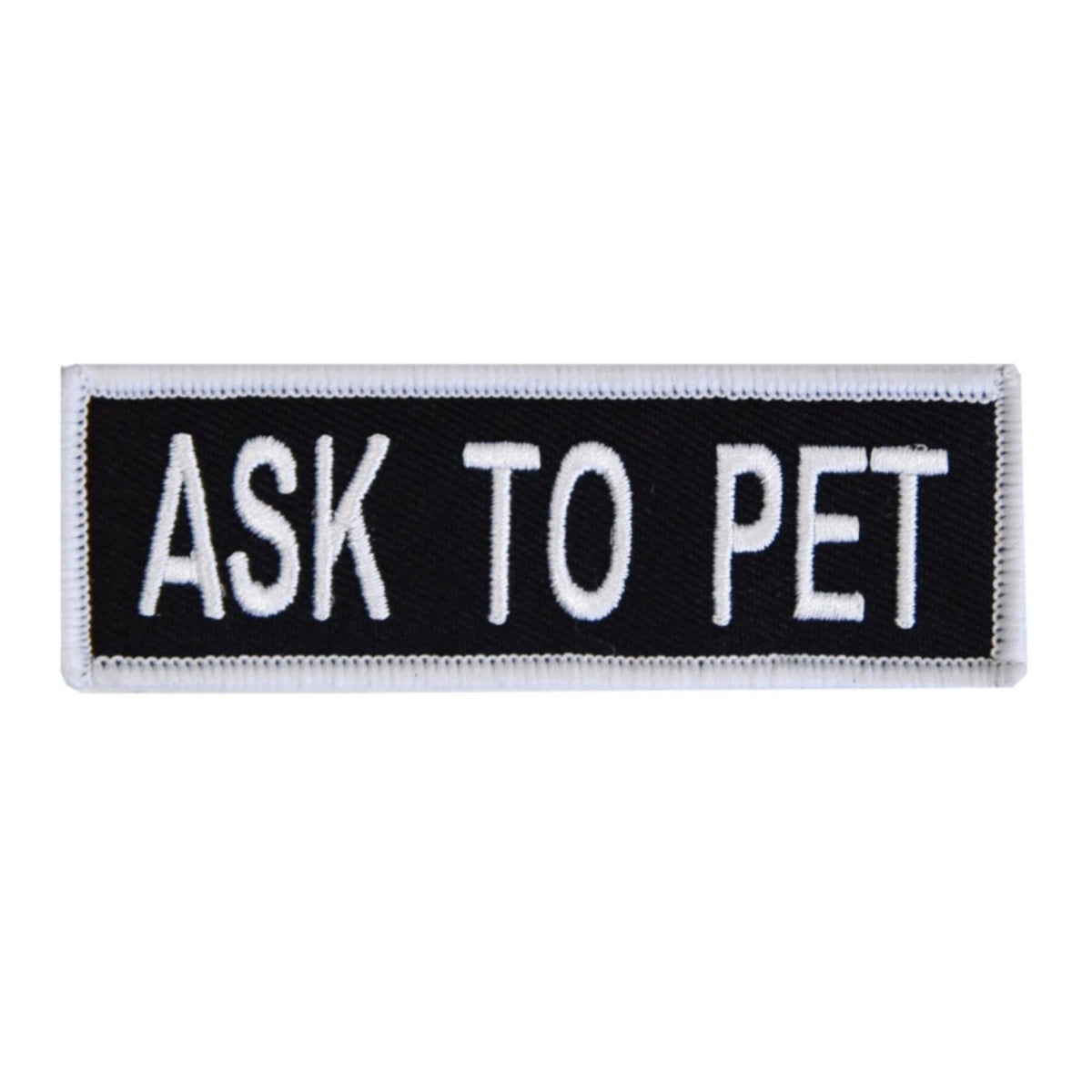 Boss Dog Tactical Harness Patch Ask to Pet, 1ea/SM