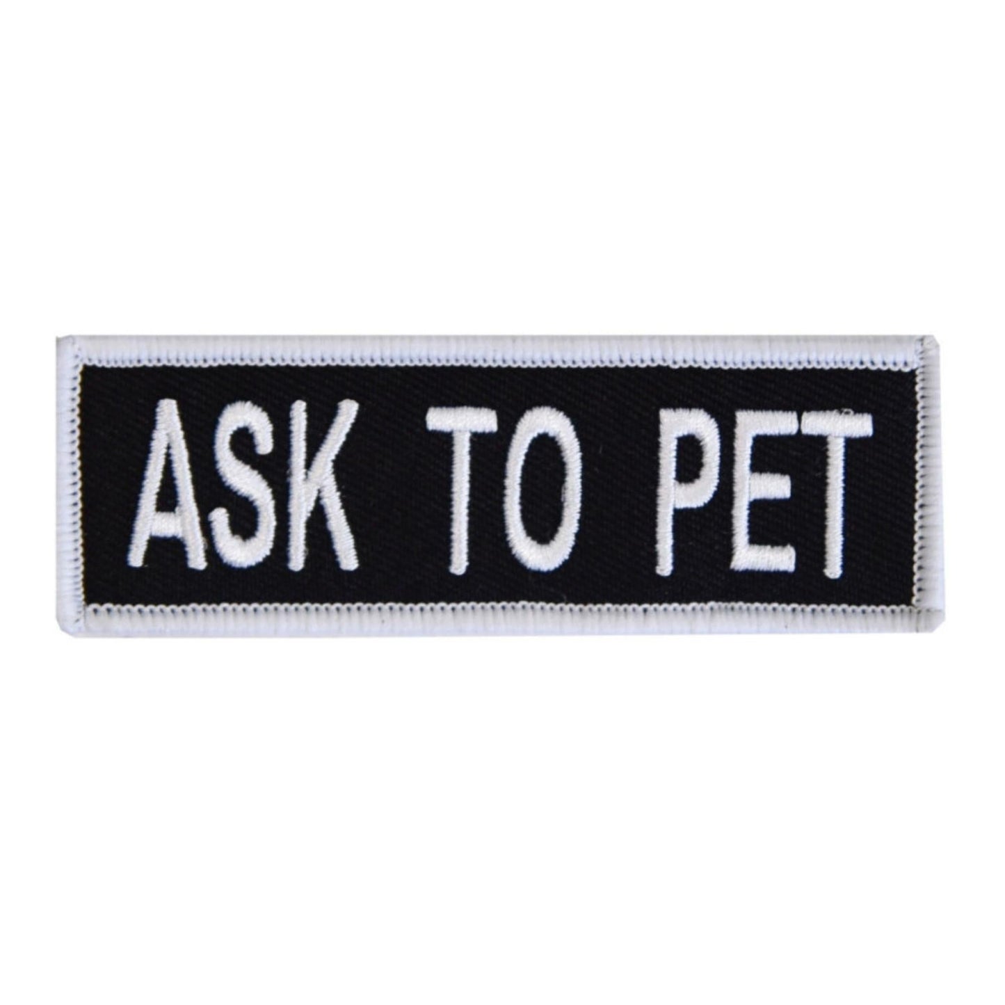 Boss Dog Tactical Harness Patch Ask to Pet, 1ea/SM