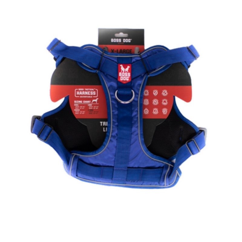 Boss Dog Tactical Dog Harness Blue, 1ea/XL