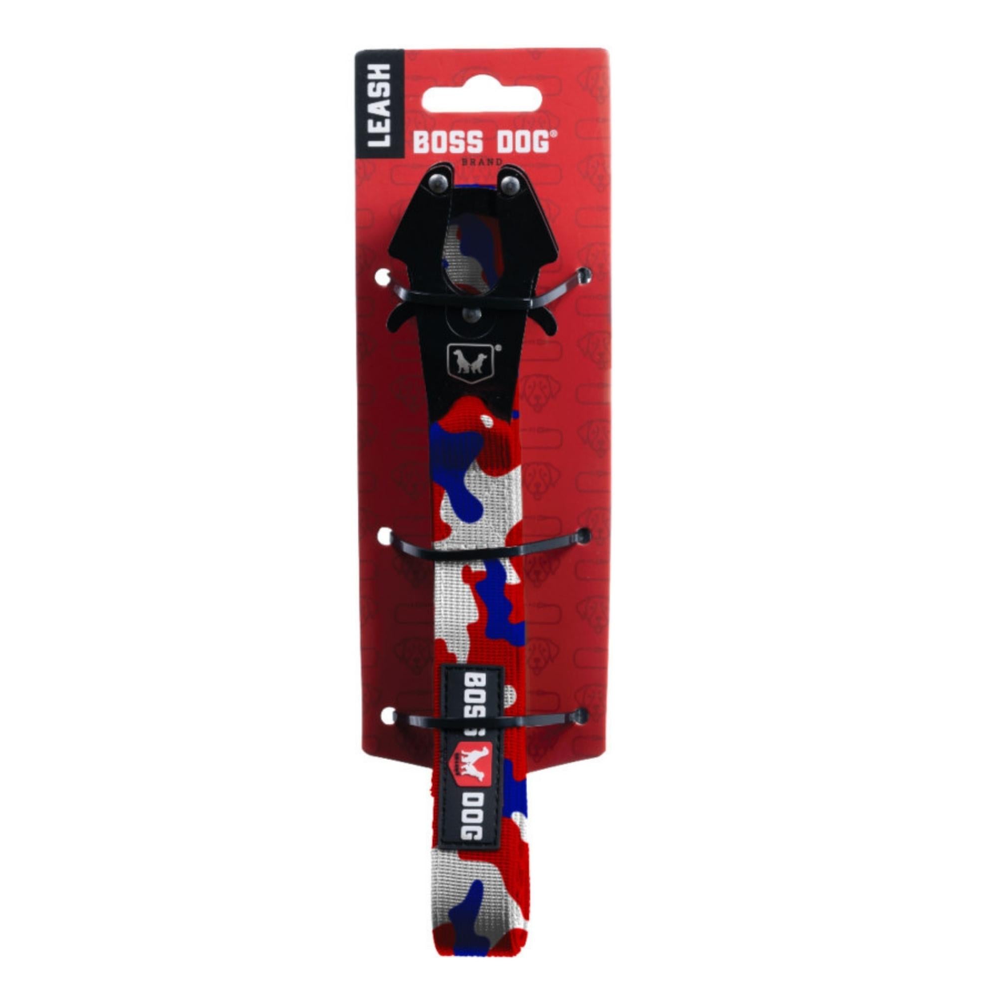 Boss Dog Tactical Dog Leash Red, White,  Blue, 1ea/6 ft